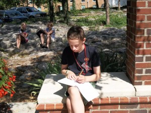 Students used their senses as a springboard for poetry writing Friday.