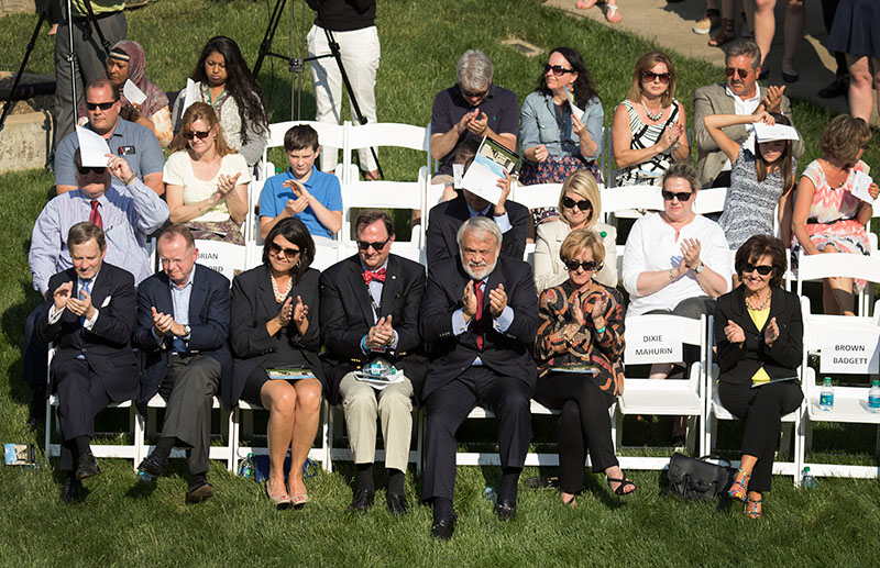 Gatton students, parents and friends of The Center and the academy listen to speakers during the ceremony.