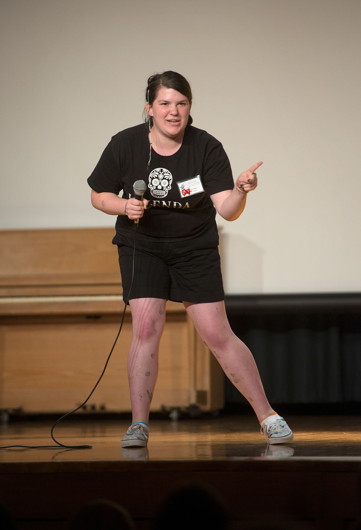 Sydney Graham from Morehead performs "Sideways Stories" from "Wayside School" during theSCATS Talent Show on Wednesday, June 22. (Photo by Tucker Allen Covey)