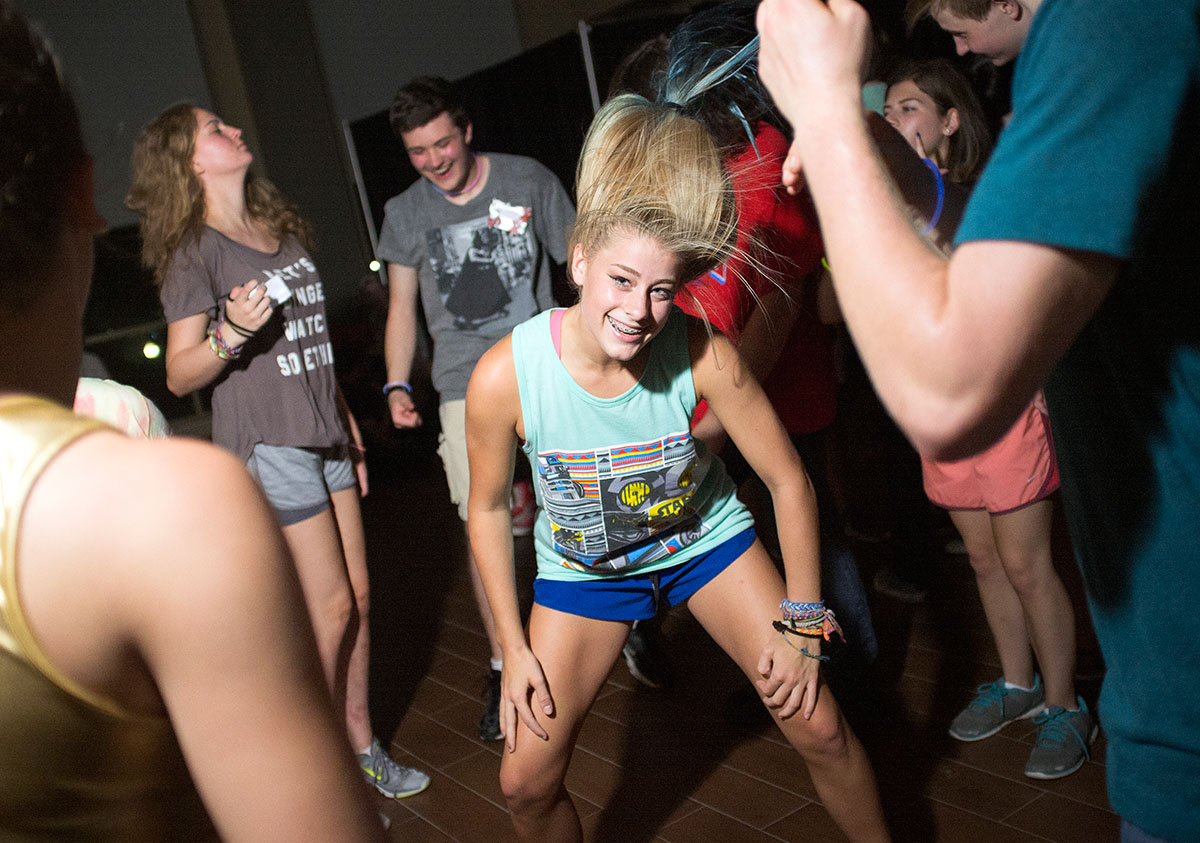 Olivia Bickett from Owensboro whips her hair during the dance Friday, July 15. (Photo by Tucker Allen Covey)