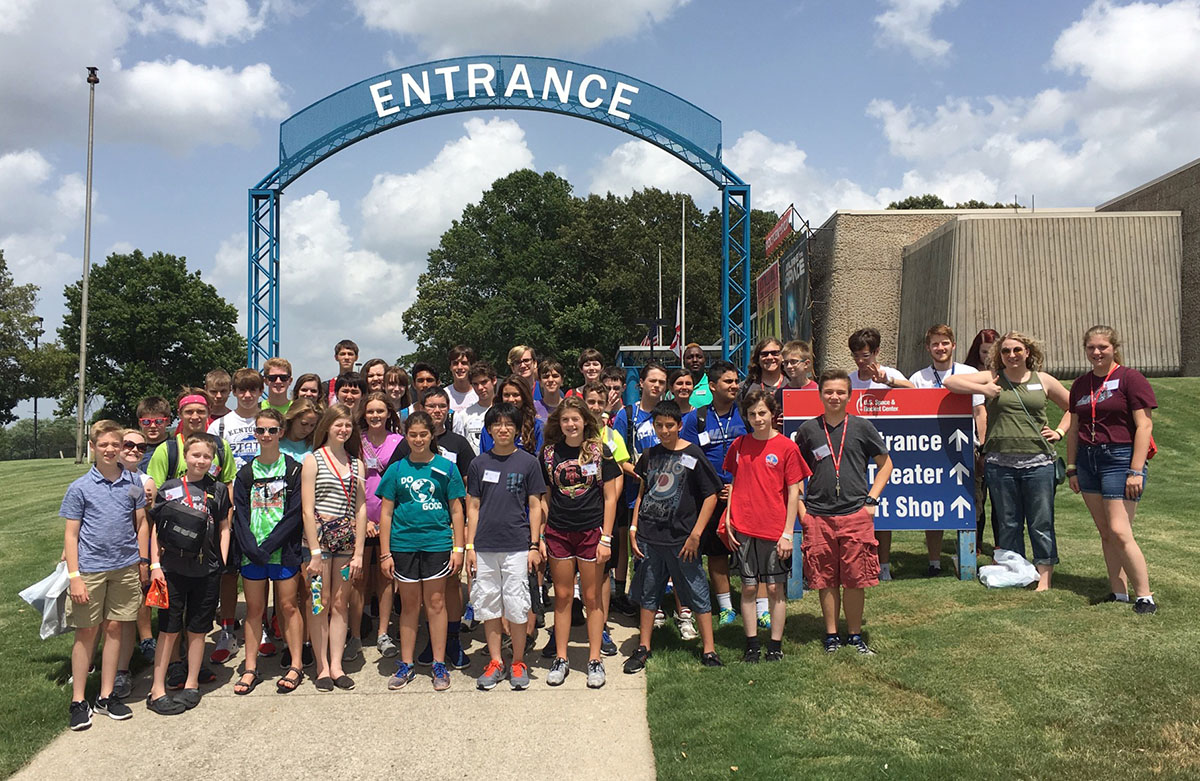 Students from Problems You Have Never Solved Before, Astronomy, and STEAM Labs visited the U.S. Space and Rocket Center in Huntsville, Ala., Tuesday, July 5.