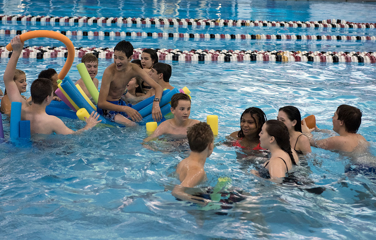 Campers enjoy their free time in the pool at the Preston Center Friday, July 1. (Photo by Tucker Allen Covey)