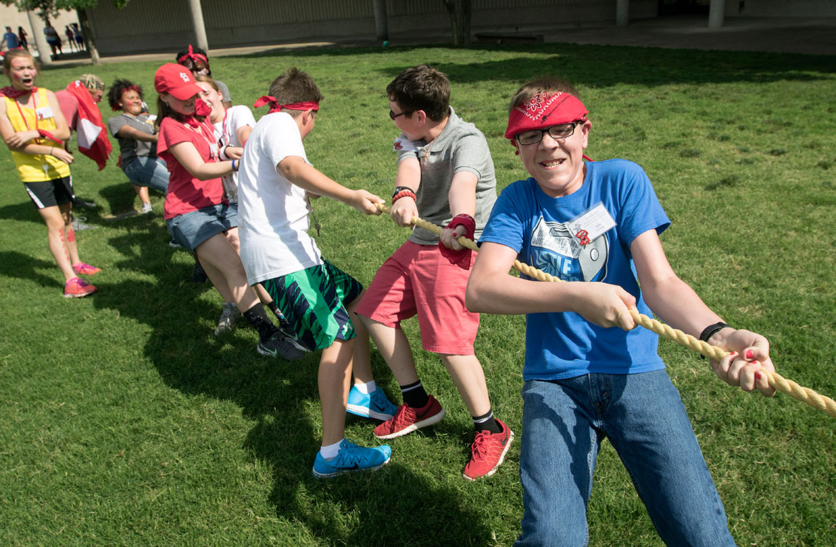 John Kellogg of Bardstown competes for team Canada at SCATS Olympics Saturday, June 17. Canada took second place in tug-of-war. (Photo by Brook Joyner)