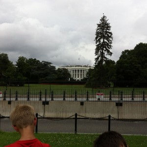 Presidential Politics students' tour of Washington, D.C. on July 6 included a view of the White House